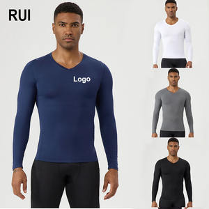 RUIQUWIN <b>Men's</b> Quick Dry Crew Neck Gym <b>Long</b> <b>Sleeve</b> <b>T</b> <b>Shirt</b> Moisture Wicking Four Way Stretch Eco-Friendly Breathable Sports Top - Product Image 1