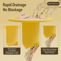 Noyau de drain de sol magnétique universel avec anti-refoulement, filtre à cheveux et bouchon anti-odeur pour drain de douche de salle de bain