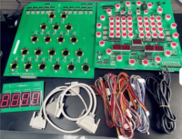 Kit de jeu de 6 balles avec boîte à pièces en fibre de verre personnalisable pour borne d'arcade