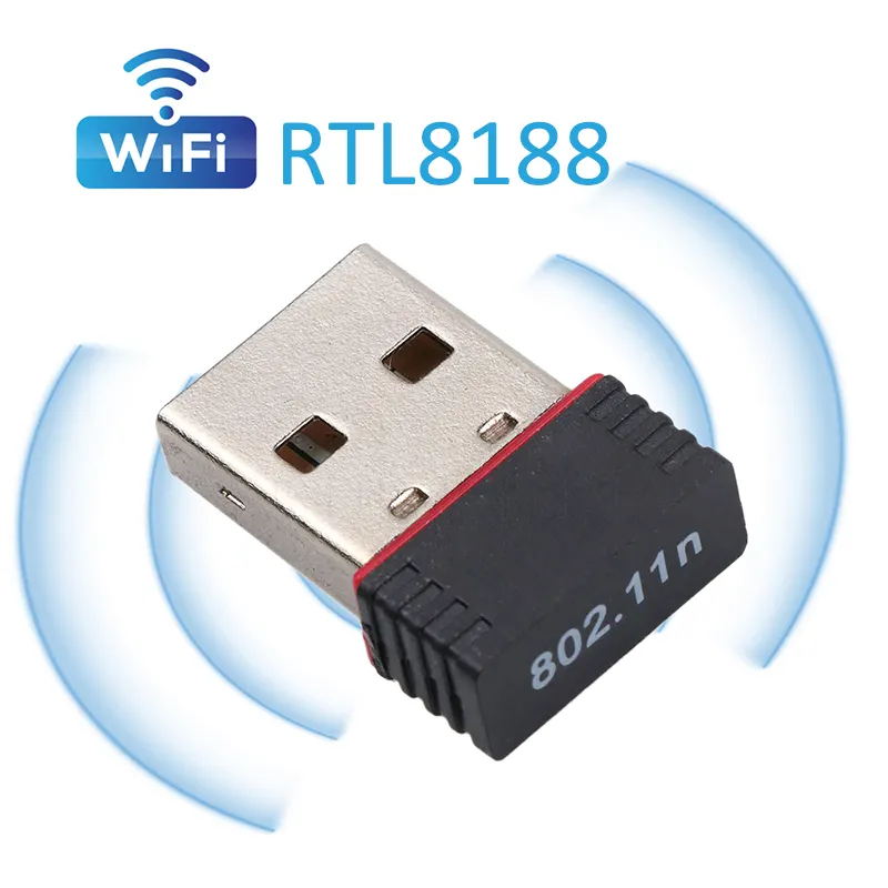 High quality realtek 8188etv usb wireless mini wifi adapter usb 150 black with 802.11