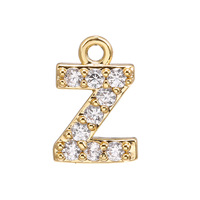 Hot Diy 26 Anglais Pendentif Plaqué Boucles D'oreilles Collier Accessoires Or Cadeau À La Mode Lettre Collier Zircon Cuivre Lettre Charme