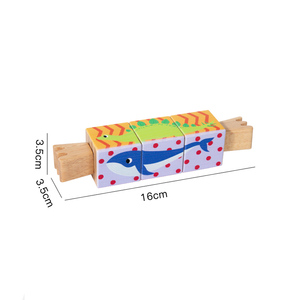 Montessori Animal Rotating <strong>Twist</strong> Blocks Puzzle <strong>Games</strong> Creative Shape Matching Cognition Educational Toys for Kids Boys Girls - Product Image 6