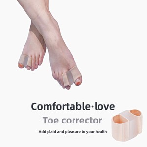 Orthèse à double trou Séparateur d'orteils en fibre <span class=keywords><strong>souple</strong></span> Hommes Femmes Correction des gros os du pied Chevauchement Valgus <span class=keywords><strong>Pouce</strong></span> - Product Image 2