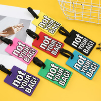 Étiquettes de bagages en PVC, pièces, personnalisées, en Silicone, nouveau Design