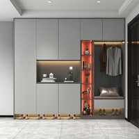 Meuble à chaussures en panneaux de bois, moderne et simple, personnalisable, pour salon et entrée, grande capacité de rangement, démontable