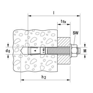 FISCHER - 508012 Anclaje de martillo de expansión en acero galvanizado FBN II K-ANCLAJES EAN 4048962091137 ANCLAJES MECÁNICOS - Product Image 4