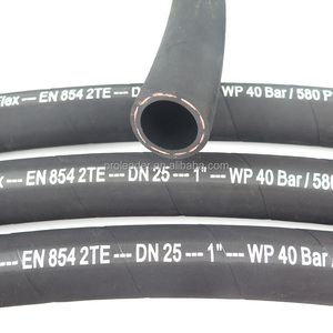 EN 854 2TE Now Product High Pressure NBR Rubber Soft Air Water Oil Fuel 5/8" 16mm Hydraulic <strong>Gas</strong> <strong>Hose</strong> <strong>Pipe</strong> Cutting Available - Product Image 2