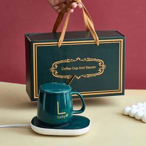 Taza Calentadora Inteligente de Porcelana Fina con Control de Temperatura y Cuchara, Ecológica, para Oficina y Hogar, con Logotipo USB, Ideal para Regalo, para Agua y Café - Product Image 2