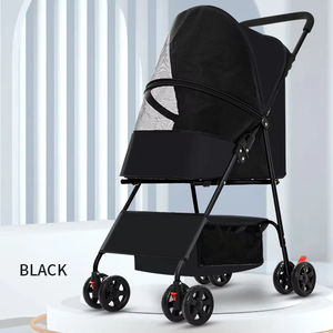 Poussette de luxe pliable 2026 à quatre roues pour animaux de compagnie, transporteur portable pour chats et chiens, modèle japonais - Product Image 1
