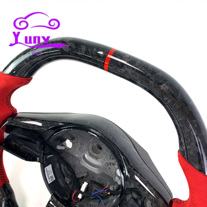 Accessoires d'intérieur costume pour <span class=keywords><strong>Jaguar</strong></span> XE XF XJL F-Type R S coupé personnalisé en fibre de carbone forgé voitures volant LED personnalisation - Product Image 2