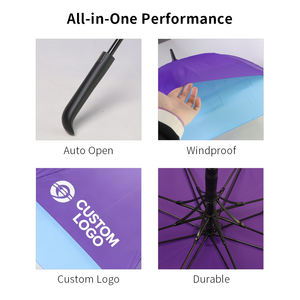 Grand parapluie de golf robuste à ouverture automatique, super grand parapluie anti-UV pour les sports de plein air - Product Image 3