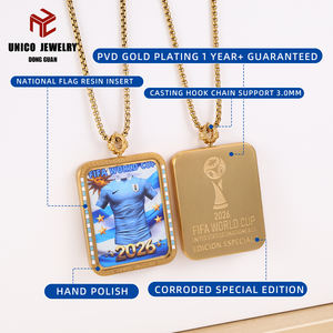 Collar de Fútbol de Uruguay para Hombre, Acero Inoxidable, Collar de la Copa Mundial <span class=keywords><strong>2026</strong></span> para Hombre, Collar de Acero Inoxidable para Hombre de la Copa Mundial <span class=keywords><strong>2026</strong></span> - Product Image 5