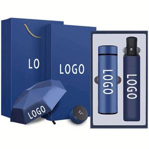 Customizable Business Corporate Promotional Gifts Set Folding Outdoor Umbrella Stainless Steel Vacuum Insulated Thermos <b>Cup</b> OEM - Product Image 2