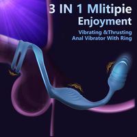 Anneau de sperme de verrouillage masseur anal pour hommes et femmes Masturbation point G vibrateur masseur de Prostate avec télécommande sans fil