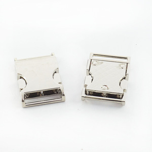 Hebilla de liberación lateral de aleación de zinc, 20 mm de diámetro interior, plateada, para bolsos, duradera - Product Image 1