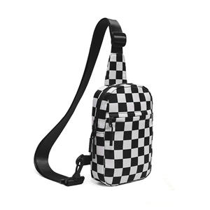 Wholesale Women Plaid Savvy Bum Bag Fanny Pack Nylon Travel Outdoor Sport Checkered Crossbody <b>Sling</b> Belt Bag - Product Image 2