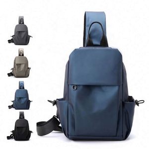 Free Sample Summer High Quality Waterproof Soft Tactile <b>Nylon</b> Fabric Men's <b>Crossbody</b> Chest <b>Bag</b> Daily Life Outdoor Walking - Product Image 1