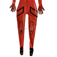 Costume de Cosplay EVA en Latex, Costume personnalisé de Catsuit de Zentai de Latex, Costume de dessin animé japonais unisexe en caoutchouc de Zentai