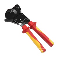 Coupe-câbles à cliquet isolé EXPLOIT VDE 1000V, qualité industrielle, en acier allié au chrome-vanadium, rouge/jaune/noir