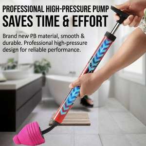Pompe à <span class=keywords><strong>air</strong></span> manuelle <span class=keywords><strong>déboucheur</strong></span> de toilettes haute pression professionnelle durable polyvalente pour salle de bain, évier de cuisine, égouts – Vente en gros OEM - Product Image 4