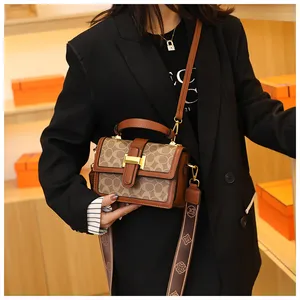 Wholesale Fashion Luxury Design Handbags Contrast Printing Pu Leather Women's Party Shoulder Bag Messenger Bag For Ladies 2024