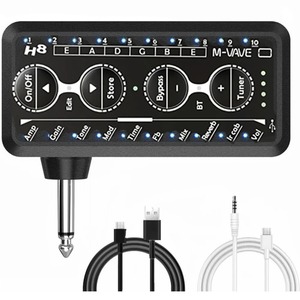 M-VAVE H8 기타 무선 헤드폰 앰프 일렉트릭 베이스 효과 페달 미니 충전식 앰프 스피커 - Product Image 2
