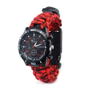 卸売アウトドアキャンプサバイバル腕時計、Emak卸売アウトドアキャンプハイキングウォッチ