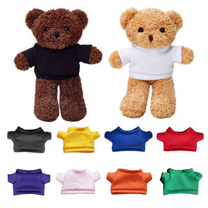 Venta al por mayor Linda camiseta con logotipo personalizado osos de peluche animales de peluche técnicas bordadas para cumpleaños promociones de Navidad barato - Product Image 2