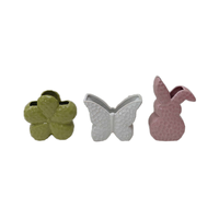 Oeuf de lapin en céramique pour le printemps Pâques Accessoires de table pour enfants Objets décoratifs pour la maison ou le bureau