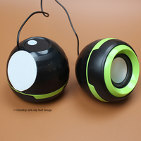 Amplifier Speaker Berkabel USB Portabel Bulat Lucu, Produsen Amplifier Speaker Bass Mini