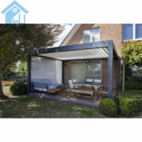 Pergola en aluminium de haute qualité Sweet Home avec lames orientables motorisées, résistante aux intempéries, bioclimatique, pour jardin moderne