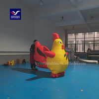 Ballon gonflable géant extérieur de poulet de promotion avec le logo fait sur commande pour la publicité