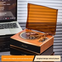 Hadiah CD Kayu Retro untuk Pemutar Musik dengan Layar USB Output 10W - Sistem Audio Speaker All-in-One