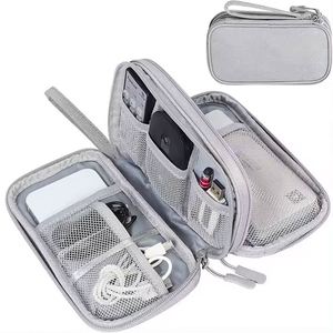 Sac organisateur électronique portable à double couche, étui pour câbles, sac de rangement pour accessoires électroniques - Product Image 2