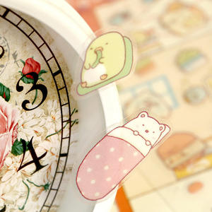 Autocollants en vinyle adhésifs <span class=keywords><strong>Jack</strong></span>&Sunny, motifs animaux de dessins animés coréens et japonais, imperméables, avec revêtement UV, mignons, en feuille d'or, motifs pastèque, pour journaux - Product Image 3