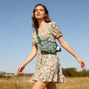 Sac banane en nylon imperméable pour voyage et festival, sac à bandoulière unisexe avec impression personnalisée, pochette pour téléphone pour tous les âges - Product Image 2