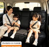 MELCO Housse de siège auto de luxe pour l'avant, imperméable, antidérapante, avec poches de rangement, lavable, universelle, en polyester, toutes saisons