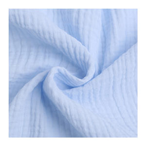 Produttore 100% <span class=keywords><strong>cotone</strong></span> crêpe doppio strato di garza di <span class=keywords><strong>cotone</strong></span> organico tessuto di mussola bianco <span class=keywords><strong>Seersucker</strong></span> per abbigliamento per bambini - Product Image 5