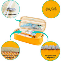 Trousse à crayons personnalisable en polyester avec fermeture éclair, petite, grande capacité, pour écoliers - Vente en gros (uniquement la trousse)