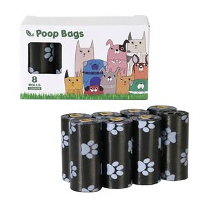 RTS 8 Rolls of 100% Leakproof <b>Dog</b> Poop Bags Scented Eco-Friendly Custom <b>Dog</b> Poop Bags Compostable With Cute Paw Pattern - Product Image 3