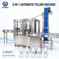 Machine de remplissage automatique d'eau pure minérale en bouteilles PET et en verre, à grande vitesse, avec rinçage, remplissage et bouchage automatiques