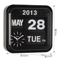 Große Zahl Wandbehang Flip Clock/Kalender Retro Vintage Digital Flip Kalender Down Page Clock für Home Decor