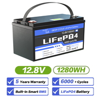 Batterie 12v 600ah Lifepo4 Batterie lithium-ion pour le stockage d'énergie solaire domestique Alimentation de secours Chargeur gratuit