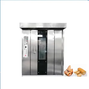 Industria Baguette Cookie Tandoor Ovener Galleta Horno rotatorio Pollo Rotador 32 Q Gas Hornear Pan Máquina