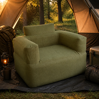 Canapé gonflable portable avec pompe électrique intégrée, housse en tissu Oxford amovible, pour le camping, utilisation intérieure et extérieure, CE KC