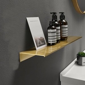 <strong>60CM</strong> Metal <strong>Floating</strong> <strong>Shelves</strong> Brushed Gold Wall Mounted for Bedroom Living Room Decorative Display <strong>Shelf</strong> - Product Image 5