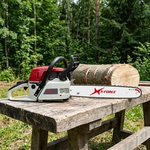 Tronçonneuse à essence X-FORCE 20 pouces 52cc, tronçonneuse à essence 2 temps pour la coupe du bois et l'abattage des arbres - Product Image 1