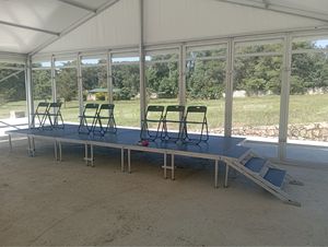 Plateforme de scène carrée en alliage d'aluminium SGAIER TRUSS AS-12, design modulaire pré-assemblé, capacité de charge de 1000 kg, dimensions 1x2 m - Product Image 6
