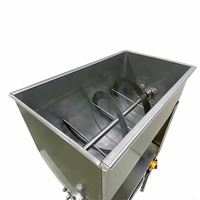 Mélangeur semi-automatique horizontal en U de 100 L en acier inoxydable avec fonction d'agitation pour céréales visqueuses, vernis à ongles, shampoing