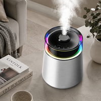 Humidificateur à ultrasons à brume froide 7L pour la maison et la chambre, débit de brume de 250 ml/h, avec lumière LED 7 couleurs, minuterie et réservoir en acier inoxydable